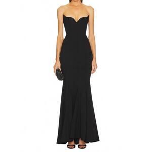 NEW MICHAEL COSTELLO billie gown in black